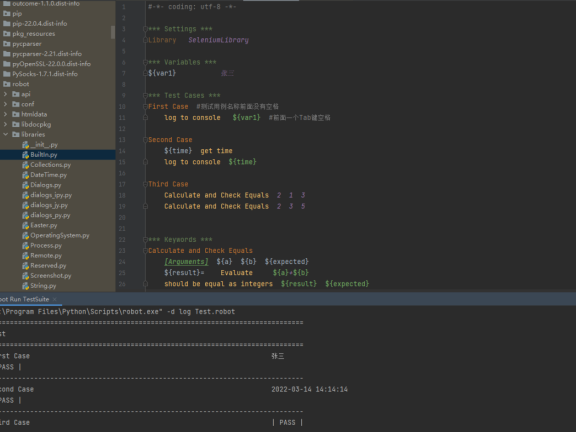 初识RobotFrameWork 特性及文件构成